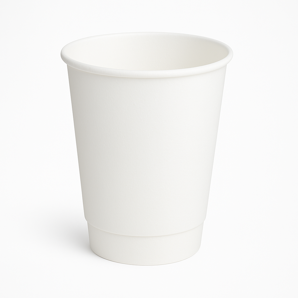 Custom Double Wall White Paper Coffee Cups