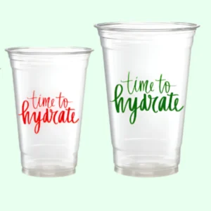 Personalized Soft Plastic Cups – Custom Printed Clear PET Plastic Party Cups for Weddings, Events, and Celebrations – Disposable - Image 4