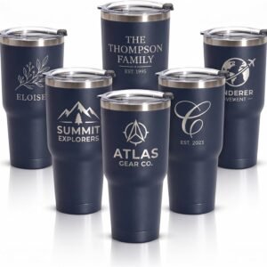 30 Oz Personalized Tumbler - Laser Engraved Stainless Steel Tumbler with Custom Name, Text or Logo - Image 5